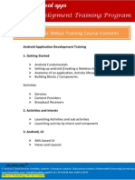 Android Application Development Training Course Contents