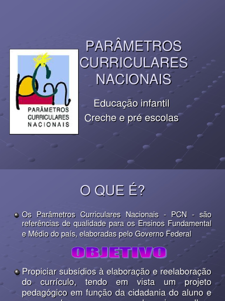 PCNs na Educação Infantil: Diretrizes e Princípios | PDF | Pré-escola ...