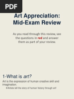 Art Appreciation: Midterm Review