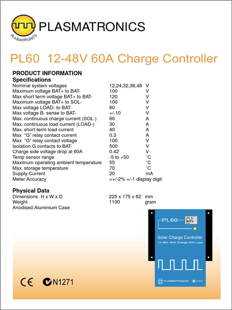 PL60 Plasmatronic (Solar Regulator) | PDF | Science & Mathematics ...