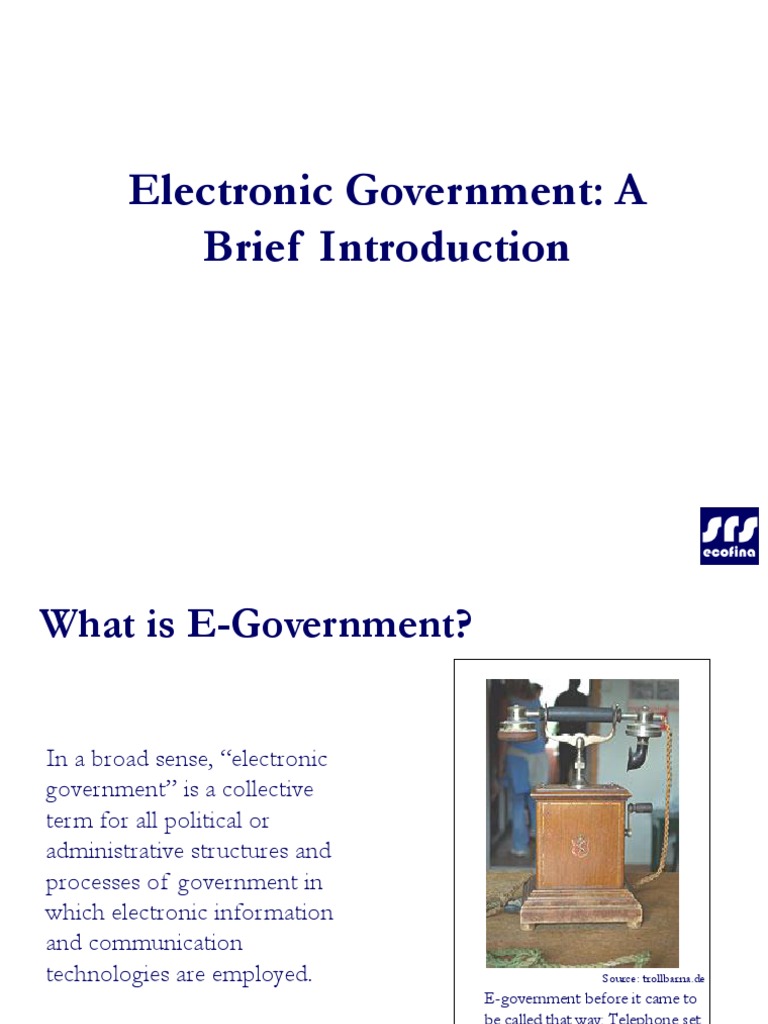 EGovernment An Introduction PDF E Government CostBenefit Analysis
