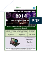 Receive Gift Vouchers for Placing Orders on HP Networking Products