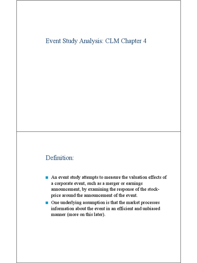 Event Study Analysis Guide | PDF | Teaching Methods & Materials ...
