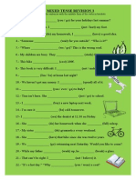 Mixed Tense Revision 3: Complete The Sentences With The Suitable Form of The Verbs in Brackets