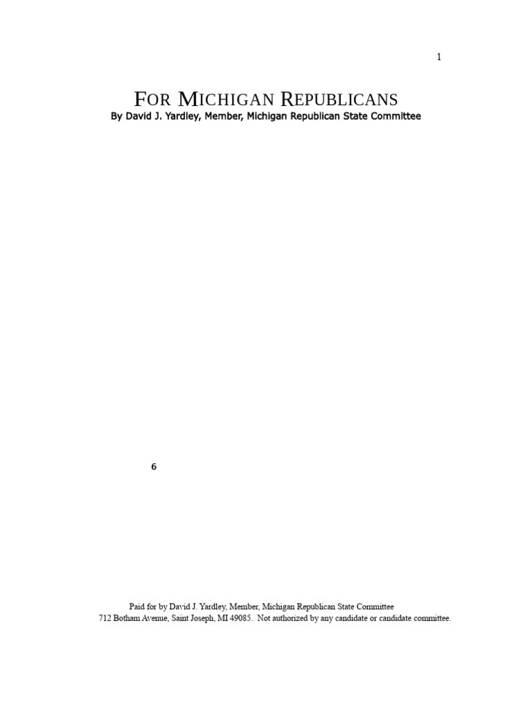 Michigan Precinct Delegate Job Basics 2014 PDF Delegate Primary
