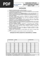 Analista Jud Prova de Conhecimentos Psicologo