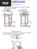 Shell Was Cut Open at Ground Level. Dome Lining Was Dismantled by Standing On Hanging Platform and Scaffolding