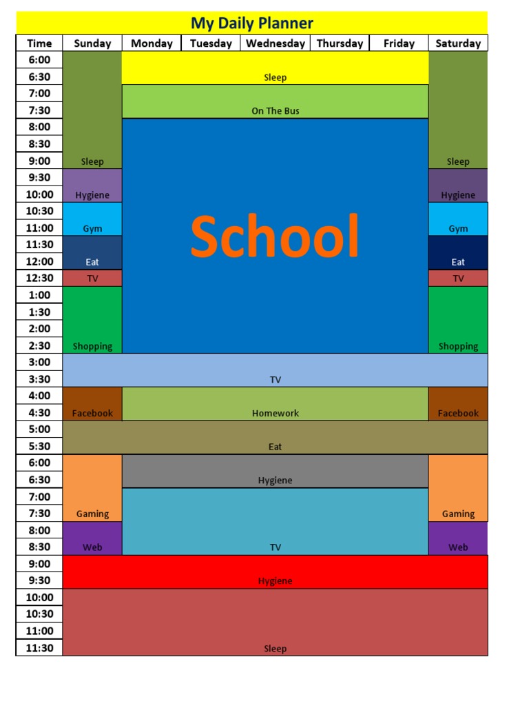 Student's Weekly Routine | PDF