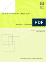 Monetary Policy and Employment in Developingasia: Ilo Asia-Pacific Working Paper Series