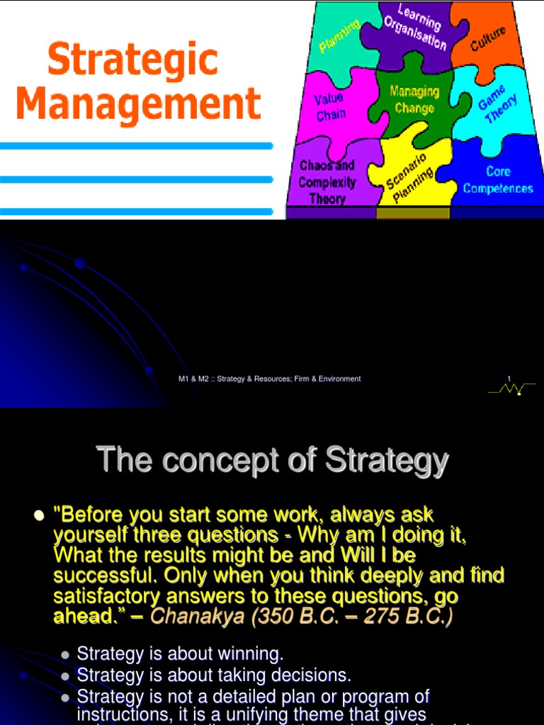 M1 & M2:: Strategy & Resources Firm & Environment 1 | PDF | Strategic ...