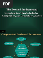 The External Environment:: Opportunities, Threats, Industry Competition, and Competitor Analysis