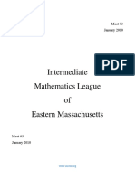 Intermediate Mathematics League of Eastern Massachusetts: Meet #3 January 2010