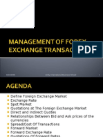 Management of Forex Exchange Transactions - 1