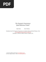 The Pragmatic Programmer: Quick Reference Guide