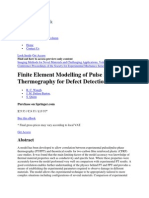 Finite Element Modelling of Pulse Phase Thermography for Defect Detection