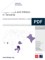 Food Prices and in Ation in Tanzania: Working Paper 12/0459