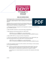 Dry-Out Instructions: Refractory Depot, Inc
