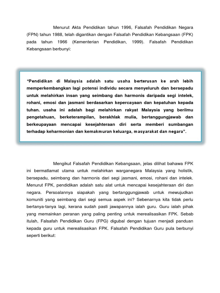 Peranan Guru Dalam Merealisasikan Fpk Pdf