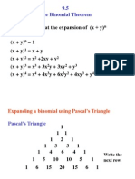 9.5 The Binomial Theorem: Let's Look at The Expansion of (X + Y)