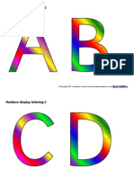 Rainbow Display Lettering 2