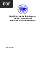 ILAC G12-2000 Guidelines For The Requirements For The Competence of Reference Materials Producers