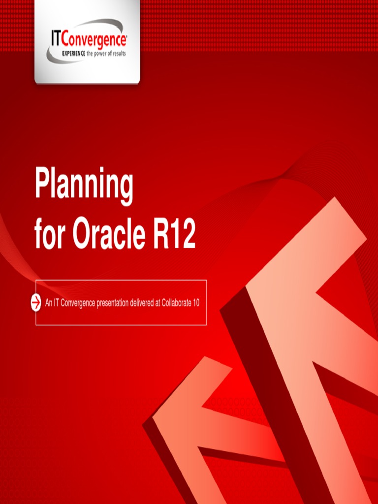 Planning For Oracle R12 PDF | PDF | Business