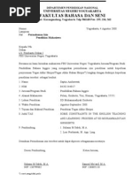 Contoh Surat Permohonan Penelitian Skripsi