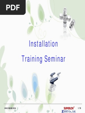 Tube Fitting Installation Seminar