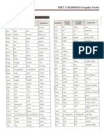 UNIT 1 GRAMMAR Irregular Verbs