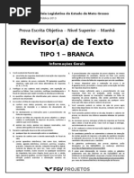 Fgv 2013 Al Mt Revisor de Texto Prova