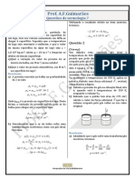 Calcular variação pressão bolha de ar subindo lago e pressão atmosférica