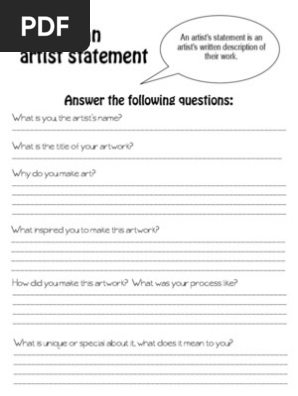 Artist Statement