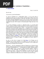 Ambelain Robert - Lettre de Robert Ambelain a Chambellant