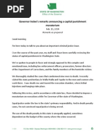 Gov. Inslee's Death Penalty Moratorium Remarks