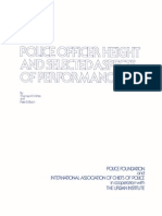 White, T. W., Bloch, P. B. - Police Officer Height And Selected Aspects Of Performance