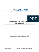 Transportation Quality Review and Analysis: Community Unit School District 300