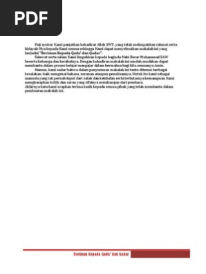 Makalah Qada Dan Qadar