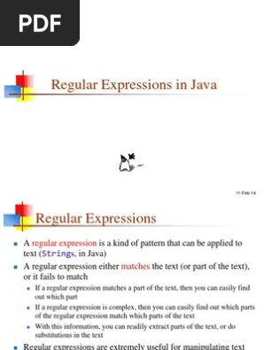 Java Regular Expressions Of A Regular Expressions In Java