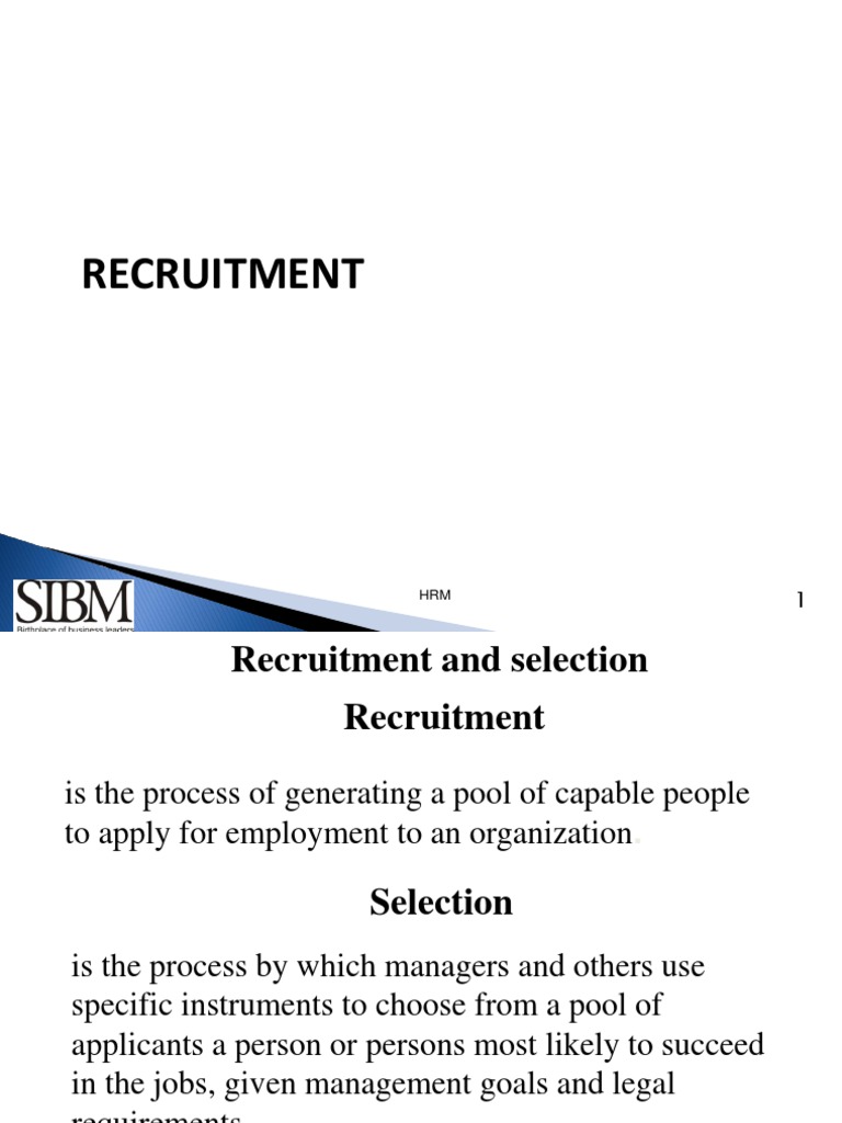 HRM Recruitment and Selection Process | PDF | Human Resource Management ...