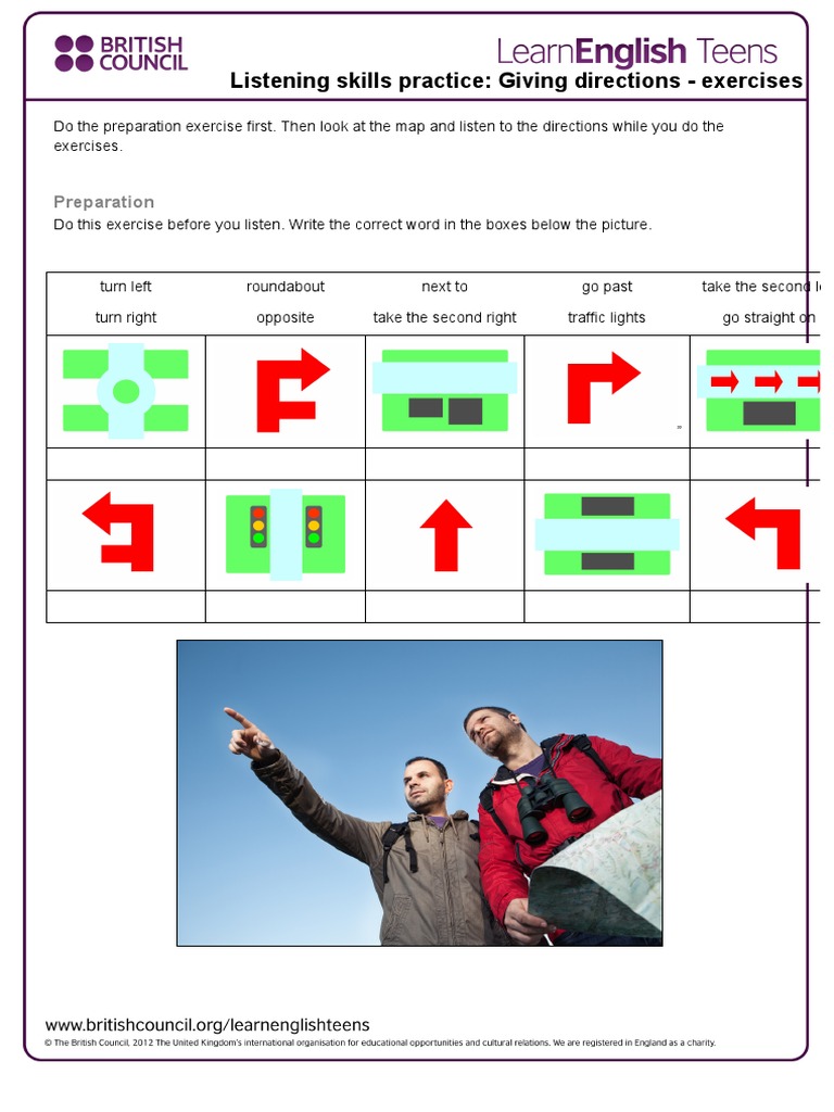 Listening Practice: Giving Directions | PDF