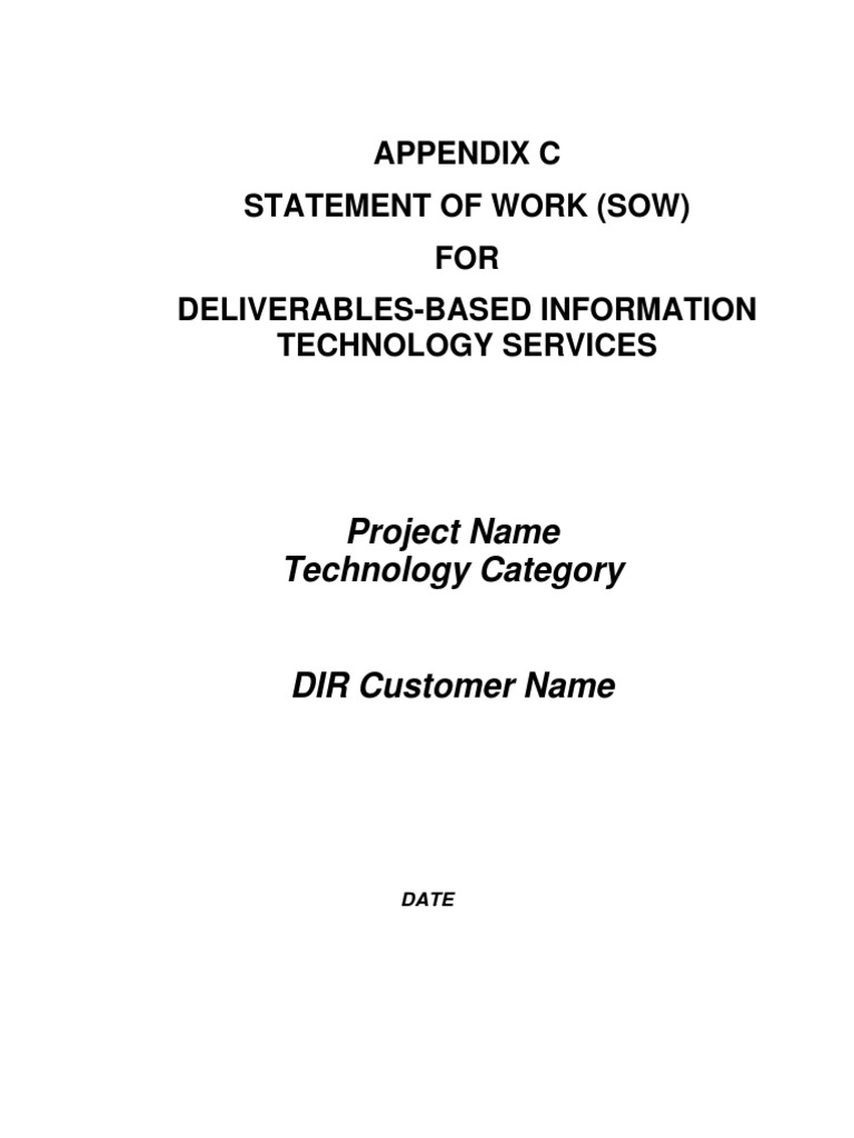 SOW for IT Services Deliverables | PDF | Accuracy And Precision ...