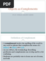 Objects As Complements-Lecture Note