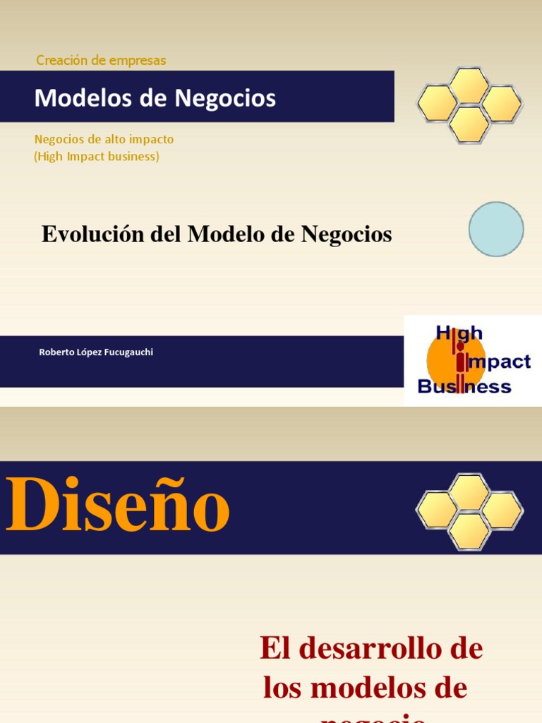 Diseño y Evolución de Modelos de Negocio | PDF | Modelo de negocio ...