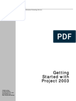 Getting Started With MS Project 2003