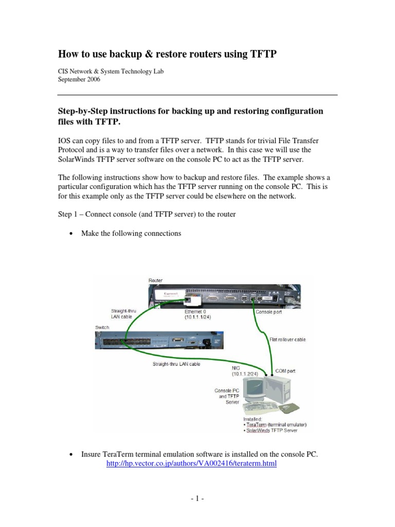 How To TFTP Cisco | PDF