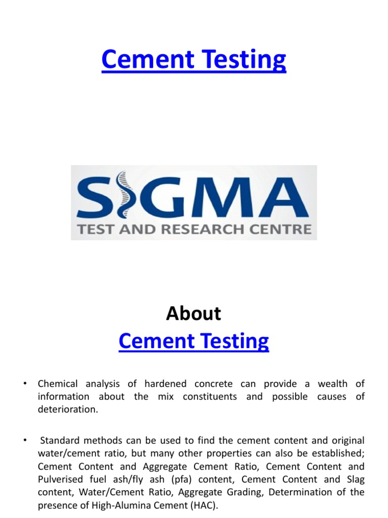 Fineness Of Cement Test