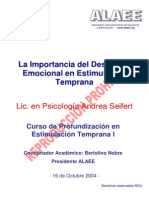 La Importancia Del Desarrollo Emocional en Estimulación Temprana