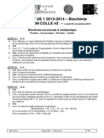 COLLE Biochimie Correction