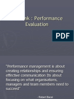 Citibank Performance Evaluation