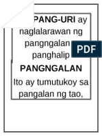 Ang PANG-URI Ay Naglalarawan NG Pangngalan o Panghalip Ito Ay Tumutukoy Sa Pangalan NG Tao